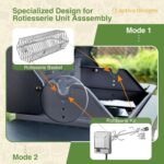 Captiva Designs 4-Burner Propane Gas BBQ Grill with Side Burner & Porcelain-Enameled Cast Iron Grates, 46,700 BTU Output for Outdoor Cooking Kitchen and Patio Backyard Barbecue, Black - Image 6