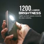 Rechargeable Work Light 1200 Lumen Flat Flashlight - Tactical EDC Flashlight with Magnet and Pocket Belt Clip for Car, Work, Hunting, Outdoors - Image 6