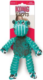 KONG Floppy Knots - Durable No‑Stuffing Squeaky Rope & Plush Dog Toy - for Teething, Playing (Hippo, Small/Medium) - Image 4