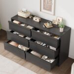 GarveeHome 6 Drawer Dresser for Bedroom, 47in Wide Natural Oak 6 Chest of Drawers with Large Storage, Wooden Dresser Organizer Closet for Living Room, Entryway, Nursery - Image 7