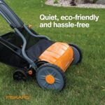 Fiskars Push Mower - 17" Cut Width Manual Reel Mower with No Motor - Grass Cutter with Steel Blades that Stay Sharp - Eco-Friendly Cordless Grass Trimmer for Lawn Care - Image 3