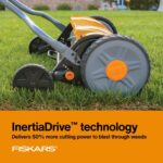 Fiskars Push Mower - 17" Cut Width Manual Reel Mower with No Motor - Grass Cutter with Steel Blades that Stay Sharp - Eco-Friendly Cordless Grass Trimmer for Lawn Care - Image 5