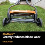 Fiskars Push Mower - 17" Cut Width Manual Reel Mower with No Motor - Grass Cutter with Steel Blades that Stay Sharp - Eco-Friendly Cordless Grass Trimmer for Lawn Care - Image 6