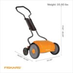 Fiskars Push Mower - 17" Cut Width Manual Reel Mower with No Motor - Grass Cutter with Steel Blades that Stay Sharp - Eco-Friendly Cordless Grass Trimmer for Lawn Care - Image 8