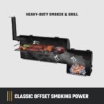 Oklahoma Joe's Longhorn Offset Charcoal Smoker and Grill with 1060 sq. in. Cooking Area in Black - Image 5