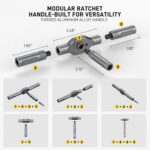 42 in 1 Magnetic Ratchet Screwdriver Set, T Handle Ratchet Screwdriver with S2 Steel Bits & Storage Case, Screwdriver Set for Electronics, Bicycle, Furniture, Home DIY - Image 3