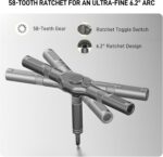 42 in 1 Magnetic Ratchet Screwdriver Set, T Handle Ratchet Screwdriver with S2 Steel Bits & Storage Case, Screwdriver Set for Electronics, Bicycle, Furniture, Home DIY - Image 4