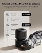 PETLIBRO Automatic Cat Feeder – 3L Programmable Pet Food Dispenser with Airtight Storage, Timed Portion Control, Voice Meal Call & Dual Power Supply, Clog-Free Healthy Feeding for Cats & Small Dogs - Image 5