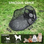 Tailtastic Outdoor Cat Tent with Removable Interactive Fabric,Outdoor Cat Enclosures for Indoor Cats, Portable Pet Playpen Ideal for Hiking, Traveling, and Sunbathing-Black - Image 3