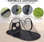 Tailtastic Outdoor Cat Tent with Removable Interactive Fabric,Outdoor Cat Enclosures for Indoor Cats, Portable Pet Playpen Ideal for Hiking, Traveling, and Sunbathing-Black - Image 6