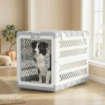 Collapsible Dog Crate for Large/Medium Dogs - 36" L Foldable Dog Cage No-Tool Assembly, Travel Dog Crate with 2 Wheels - Easy to Carry, Space-Saving, Indoor Outdoor Use, 36.4"(L) x22.84(W) 25.8"(H) - Image 9