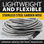 BIONIC STEEL 75 Ft Garden Hose 304 Stainless Steel, 75 Ft Water Hose, Super Tough & Flexible Metal Hose, Lightweight, Crush Resistant Fittings, Kink & Tangle Free, Rust Proof, Easy to Use & Store - Image 3