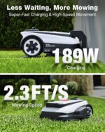 ECOVACS Goat A3000 LiDAR PRO Robotic Lawn Mower for Up to 3/4 Acre, 7500 mAh Battery with 189W Fast Charging, Wire-Free Dual-LiDAR Navigation, Built-in TruEdge Edge Trimmer, Smart App Control - Image 6