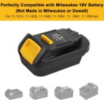 MIL18DL Battery Adapter Converter Compatible with Milwaukee 18V Lithium Batteries Convert to Dewalt's 20V Lithium Batteries, Fits Dewalt 20V Cordless Tools(Not Made in Milwaukee or Dewalt) - Image 4