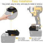 MIL18DL Battery Adapter Converter Compatible with Milwaukee 18V Lithium Batteries Convert to Dewalt's 20V Lithium Batteries, Fits Dewalt 20V Cordless Tools(Not Made in Milwaukee or Dewalt) - Image 7