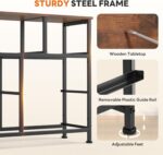 Sweetcrispy 7 Drawer Dresser with Fabric Bins Fabric Storage Tower Organizer for Bedroom Closet Hallway Entryway Tall Chest of Drawers with Steel Frame Wood Top Easy Pull Handles,Rustic Brown - Image 7
