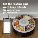 PetSafe FreshFeed Refrigerated Pet Feeder Automatic Wet Food Feeder for Cats & Small Dogs App Control 6 Fresh Meals Stainless Steel Inserts Black - Image 4