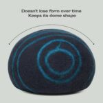 MEOWFIA Cat Cave – Premium Felt Cat Bed for Indoor Cats, Handmade 100% Merino Wool (Large, Black Aqua) - Image 8