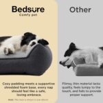 Bedsure SupportMax™ XL Orthopedic Dog Beds Large Sized Dog - Extra Thick Supportive Dogs Couch with Waterproof Washable Cover, Extra Large Comfort Pet Sofa with Soft Sherpa & Nonskid Bottom, Grey, 42" - Image 4