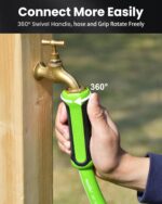 RAINPOINT Garden Hose 25ft - Flexible Heavy Duty Water Hose with Swivel Handle - lightweight, Hybrid Rubber, 5/8", Male to Female - Image 5