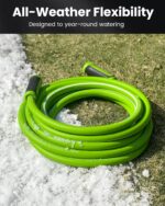 RAINPOINT Garden Hose 25ft - Flexible Heavy Duty Water Hose with Swivel Handle - lightweight, Hybrid Rubber, 5/8", Male to Female - Image 6