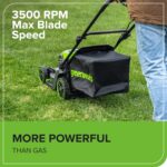 Greenworks 60V 17" Brushless Cordless Push Lawn Mower, 2-in-1 Mulching/Bagging, 4.0Ah Battery and 3A Charger(40min Runtime) - Image 6