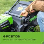 Greenworks 60V 17" Brushless Cordless Push Lawn Mower, 2-in-1 Mulching/Bagging, 4.0Ah Battery and 3A Charger(40min Runtime) - Image 7