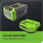 Greenworks 60V 17" Brushless Cordless Push Lawn Mower, 2-in-1 Mulching/Bagging, 4.0Ah Battery and 3A Charger(40min Runtime) - Image 11