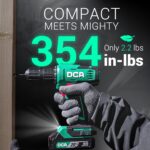 DCA 20V Cordless Hammer Drill Set, 354 In-lb Torque, 1/2" Keyless Chuck, 22500 IPM, 2 Variable Speeds, 18+1+1 Position, Power Impact drill with 14 Drill/Driver Bits for Brick, Metal, Wood ADJZ2035i13 - Image 3