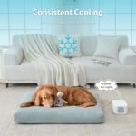 Pet Bed Cooling System, No Refrigeration or Chemical Gel Needed, Consistent Cold Water Pad, Machine Washable Bed, Ideal for Home and Crates (Cooling Green, 41" x 28") - Image 3