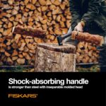 Fiskars X25 Splitting Axe, 28" Wood Splitting Axe for Medium to Large Size Logs with Shock Absorbing Handle and Sheath, Split Firewood, Forged Steel Blade, Bushcraft Gear and Camping Hatchet - Image 5