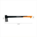Fiskars X25 Splitting Axe, 28" Wood Splitting Axe for Medium to Large Size Logs with Shock Absorbing Handle and Sheath, Split Firewood, Forged Steel Blade, Bushcraft Gear and Camping Hatchet - Image 7
