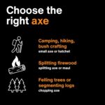 Fiskars X25 Splitting Axe, 28" Wood Splitting Axe for Medium to Large Size Logs with Shock Absorbing Handle and Sheath, Split Firewood, Forged Steel Blade, Bushcraft Gear and Camping Hatchet - Image 9