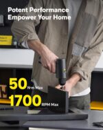 HOTO 16V Brushless Power Drill, 50 N·m High Torque with Smart Display, Auto Mode and LED Light, 10 Bits, 5 Drill Bits, 3/8” Keyless Chuck, Two Working Modes, Perfect for Home Repairs and Projects - Image 3
