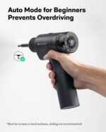 HOTO 16V Brushless Power Drill, 50 N·m High Torque with Smart Display, Auto Mode and LED Light, 10 Bits, 5 Drill Bits, 3/8” Keyless Chuck, Two Working Modes, Perfect for Home Repairs and Projects - Image 9