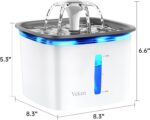 Veken Innovation Award Winner 95oz/2.8L Pet Fountain, Automatic Cat Water Fountain Dog Water Dispenser with Replacement Filters for Cats, Dogs, Multiple Pets (Grey, Plastic) - Image 9
