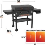Blackstone 2287 Original 28” Omnivore Griddle with X-Braced Hood, Powder Coated Steel, Black - Image 4