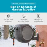 GARDENA Retractable Garden Hose Reel - 100 Feet - Auto Retract Hose Reel with 180° Swivel Wall Mount - Heavy Duty - Integrated Spray Nozzle - 08055 - Image 6