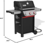 Weber Spirit E-325 Natural Gas Grill for Outdoor Cooking and BBQ, 3 Boost Burners, Black – Porcelain-Enameled Cast-Iron Grates, Sear Zone - Image 11