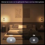 PHILIPS Hue Essential Starter Kit: Hue Bridge, 2 Essential E26 Smart Bulbs, White & Color Ambiance, 2200K-6500K, Dimmable LED Bulbs, Works with Alexa, Google Assistant, Samsung SmartThings, Apple Home - Image 7