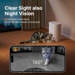 Automatic Cat Feeder with Camera, 2 in 1 Cat Food and Water Dispenser, 2K HD Video and Night Vision, 5G App Controlled Timed Pet Feeder,4L Food & 3L Gravity Waterer with 2-Way Audio for Cats Small Dog - Image 4