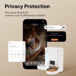 Automatic Cat Feeder with Camera, 2 in 1 Cat Food and Water Dispenser, 2K HD Video and Night Vision, 5G App Controlled Timed Pet Feeder,4L Food & 3L Gravity Waterer with 2-Way Audio for Cats Small Dog - Image 5