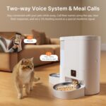 Automatic Cat Feeder with Camera, 2 in 1 Cat Food and Water Dispenser, 2K HD Video and Night Vision, 5G App Controlled Timed Pet Feeder,4L Food & 3L Gravity Waterer with 2-Way Audio for Cats Small Dog - Image 7