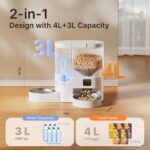 Automatic Cat Feeder with Camera, 2 in 1 Cat Food and Water Dispenser, 2K HD Video and Night Vision, 5G App Controlled Timed Pet Feeder,4L Food & 3L Gravity Waterer with 2-Way Audio for Cats Small Dog - Image 8