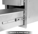 Stanbroil Outdoor Kitchen Drawers Stainless Steel - 15W x 21.5H x 23D Inch, Triple Access Drawer Flush Mount for Outdoor Kitchen or BBQ Island - Image 6