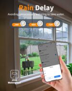 Diivoo 3 Zone WiFi Water Timer with Brass Inlet, Smart Sprinkler Hose Timer 3 Outlets Compatible with Alexa/Google Assistant, 18 Irrigation Plans, Rain Delay & Mist Mode for Garden Lawns (2.4GHz Only) - Image 9