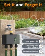 Diivoo 3 Zone WiFi Water Timer with Brass Inlet, Smart Sprinkler Hose Timer 3 Outlets Compatible with Alexa/Google Assistant, 18 Irrigation Plans, Rain Delay & Mist Mode for Garden Lawns (2.4GHz Only) - Image 10