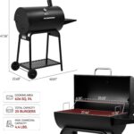 Royal Gourmet CC1830 28 Inch Barrel Charcoal Grill with Warming Rack, Outdoor BBQ Grill with 626 Sq. In. Grilling Space for Backyard, Patio and Parties, Black - Image 4
