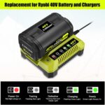 BatPower 6.5Ah 40V Battery & Charger Combo Compatible with Ryobi 40 Volt Lithium Cordless Outdoor Tools, High Output Replacement Battery Pack and Charger Set for 40V Mowers and Blowers (2-Piece Set) - Image 7