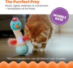 Catstages Electronic Dancing Ostrich Interactive Cat Toy, Wobbles and Plays Music, Battery Powered, Plush, Blue - Image 5